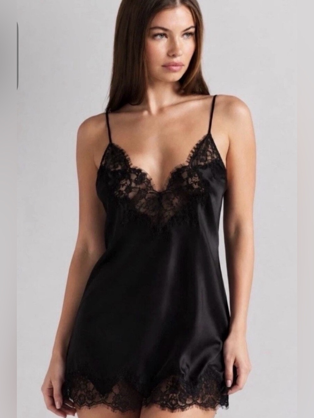 Skims Silk Lace mini Slip Dress